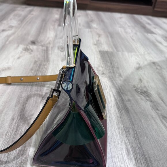 [Boyy] Color Block PVC Handle Bag - Picture 4 of 4